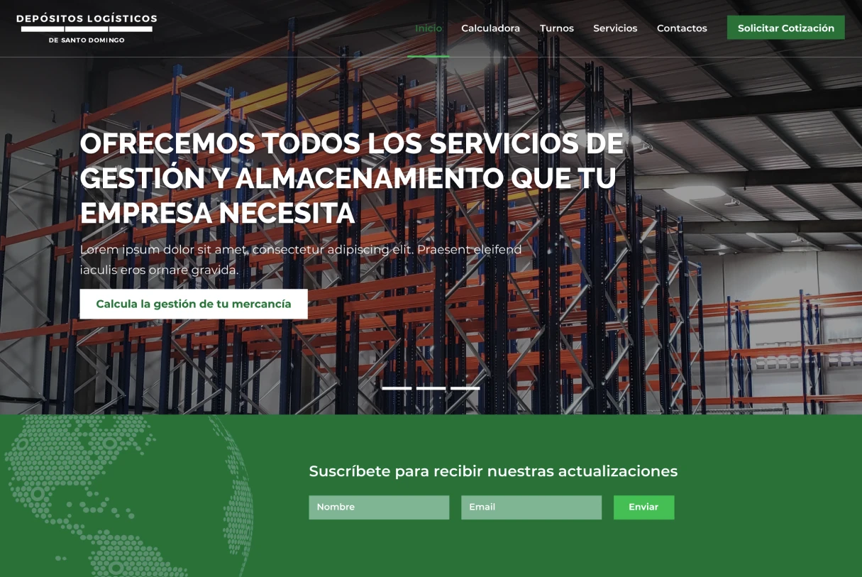 Home page depositos logisticos