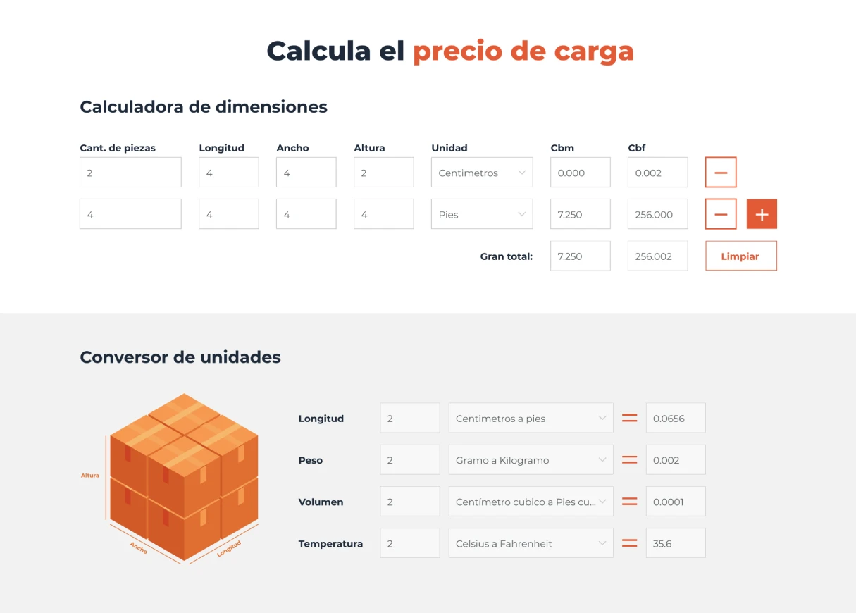 Calculadora de fletes